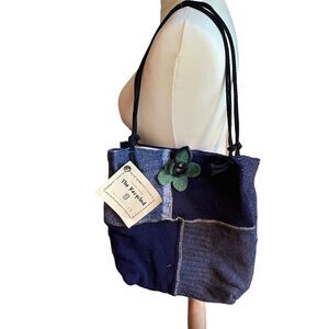 Susan Todd Felted Tote Bag Color Block Craft Bag NWT